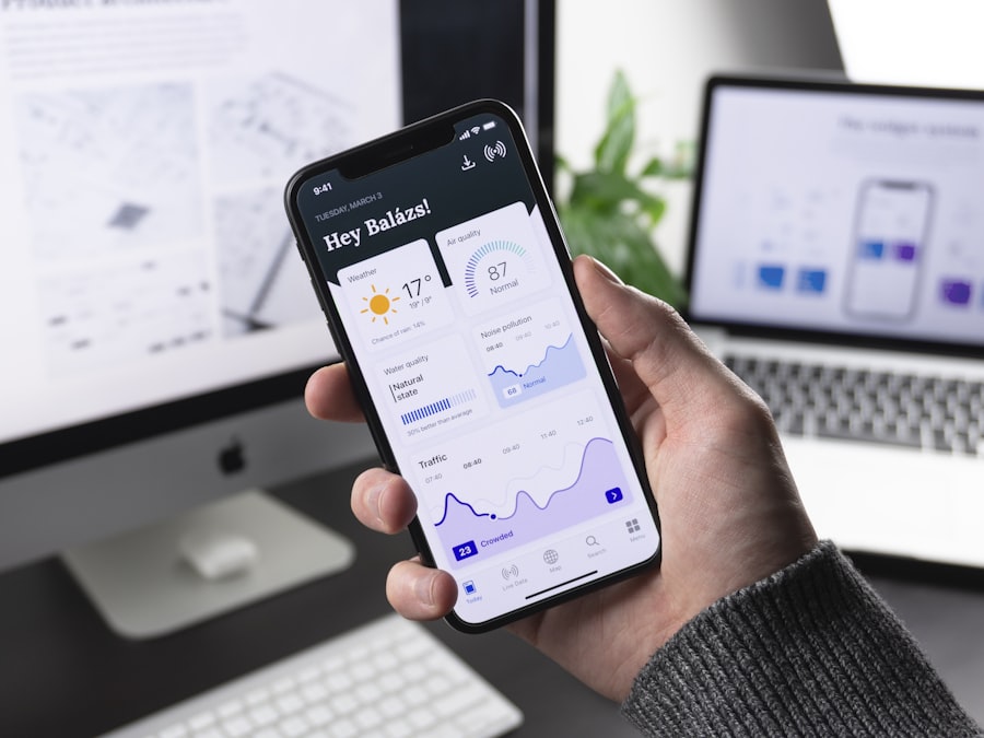 Mobile app design on a desk